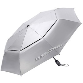 G4Free 42/46 Inch UPF 50+ UV-Schutz Taschenschirm Reiseschirm Winddicht Silberbeschichtung Sonnenschutzschirm