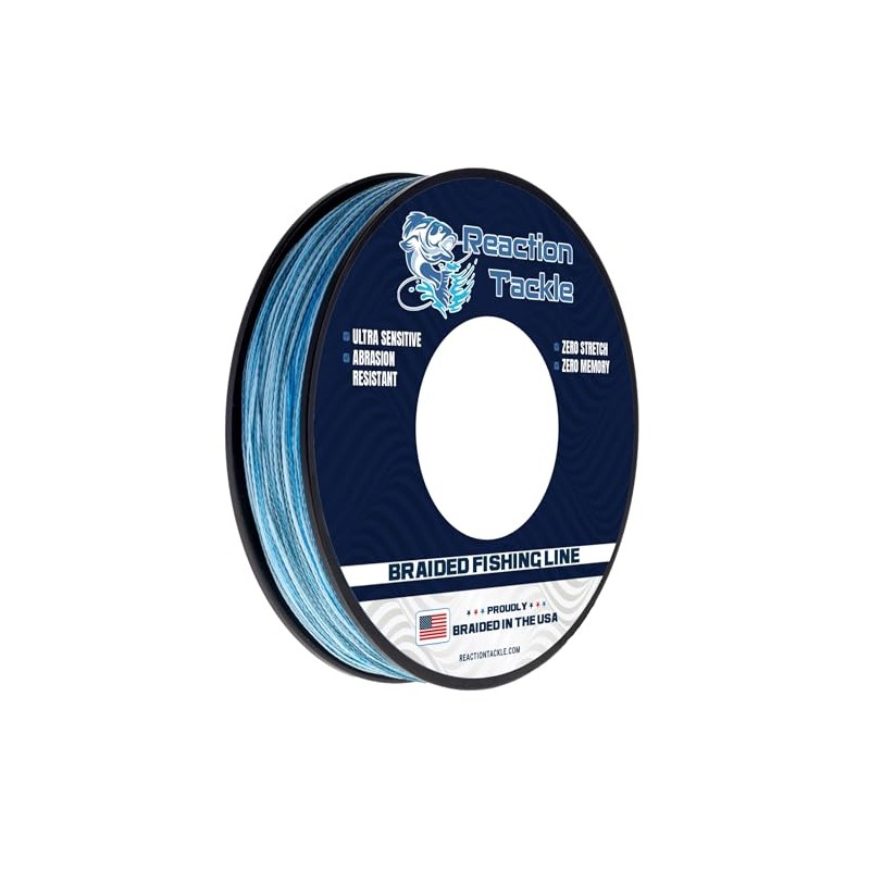 Reaction Tackle USA Braid 4 Strand Blue Camo 10/150