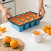 GORCI Silicone Freezer Tray With Lid, 8 Large 1 Cup