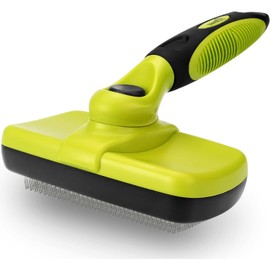 pecute Slicker Dog Brushes,Self Cleaning Pet Grooming Brush- Removes 90% of Dead Undercoat and Loose Hairs,Suitable for Medium and Long Haired Dogs Cats