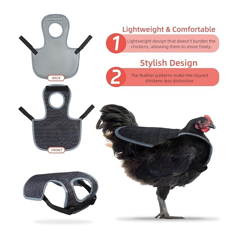 MYWSN Chicken Saddle for Hens Lightweight Chicken Apron & Back