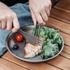 iBasingo 18.5cm Titanium Spork 3 in 1 Camping Cutlery, Blue