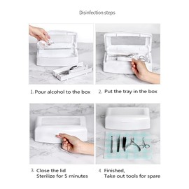 SULLMAR Nail Sterilizing Tray Box Machine Cleaner Pot for Scissors Tweezers Nail Art Tools High Temperature Sterilizing pot