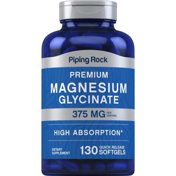 Piping Rock Magnesium Glycinate | 375mg | 130 Count |