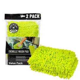 Chemical Guys Chenille Microfiber Wash Pad (2 Pack) – Scratch-Free Extra Plush Wash Pads for Gentle Car Cleaning & Maximum Suds Absorption