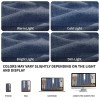 CUCRAF Sky Blue Faux Linen Blackout Curtains 52X84 Pack Of