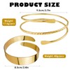 2 Piece Bracelet Rings Geometric Bangle Metal Twisted Bangle Open