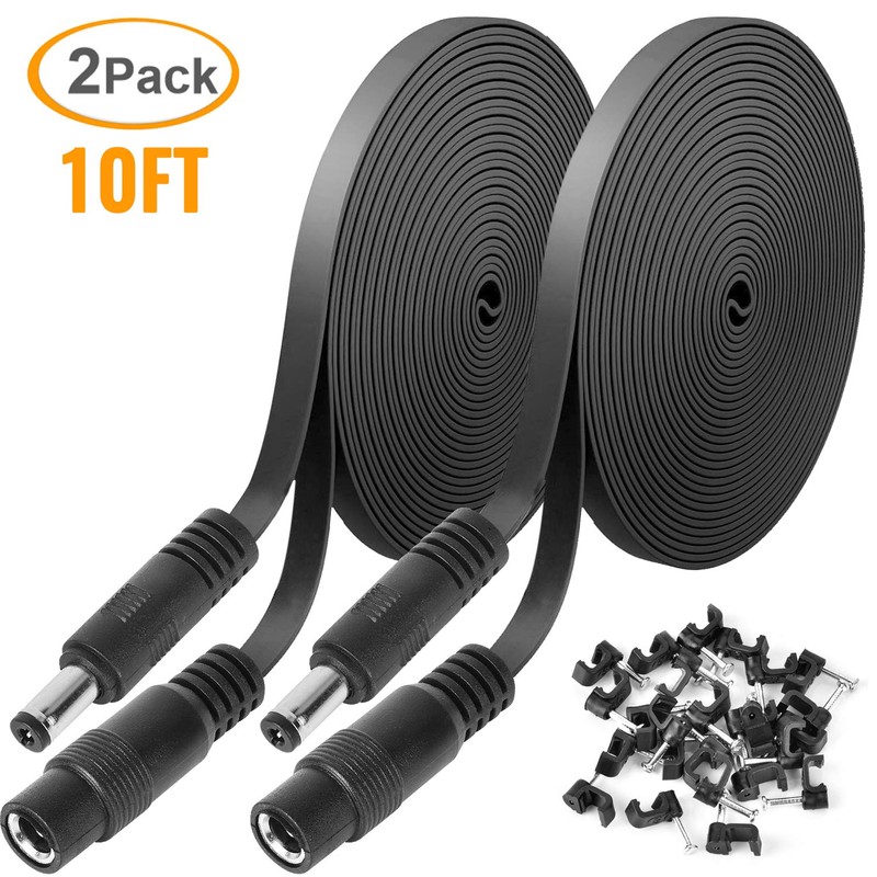 Uogw 3 Pack 25ft/7.5m DC Power Extension Cable 2.1mm x