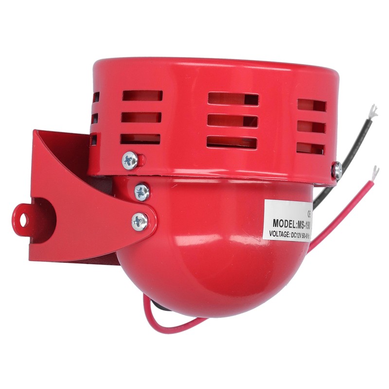 BERM Electric Motor Siren Alarm Mini Red Stainless Steel Shell