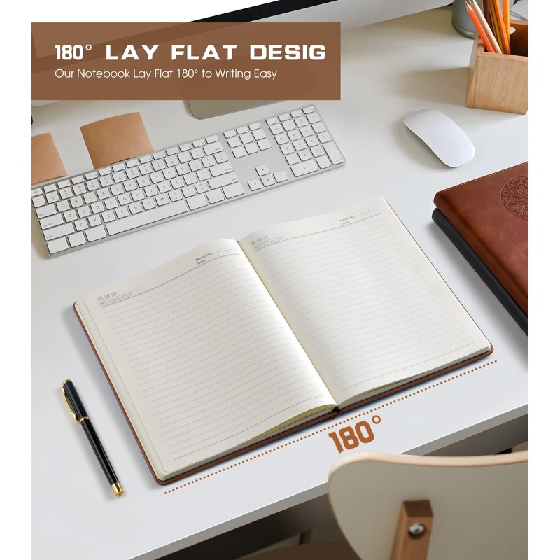 Biuwory Lined Journal Notebook for Women Men,256 Pages B5 Large