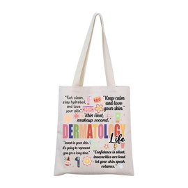 MNIGIU Dermatology Gift Dermatology Life Tote Bag Dermatology Nurse Gift Dermatologist Gift (Dermatology Tote)