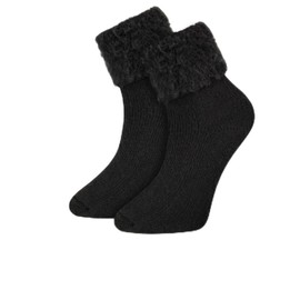 FOURSOLOS Thermal Unisex 2 Pack Socks (US, Numeric, 9, 12, Regular, Regular, Black)