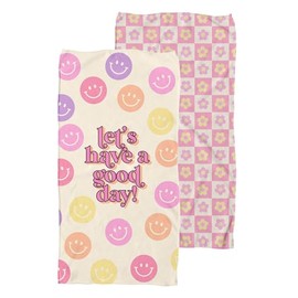 Simply Southern Smiley Face Quick Dry Reversible Towel
