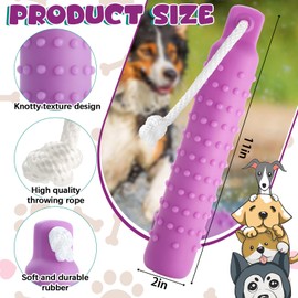 Blueweenly 4 Pcs Dog Float Bumper Toy Training Bumper, 11 x 2 Inch Puppy Retriever Dummy Lightweight for Float on The Water Pool Fetch for Small, Medium, Large Dogs(Purple)