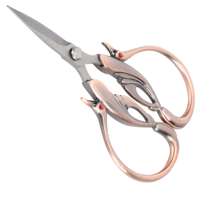 Scissors Retro DIY Swan Shaped Cross Stitch Household Cloth Cutting