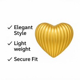 Stainless Steel Big Heart Shaped Stud Earrings Anti Tarnish Yellow Gold Bridesmaid Wedding Earrings Special Occasion Unique Gift Charm Jewelry