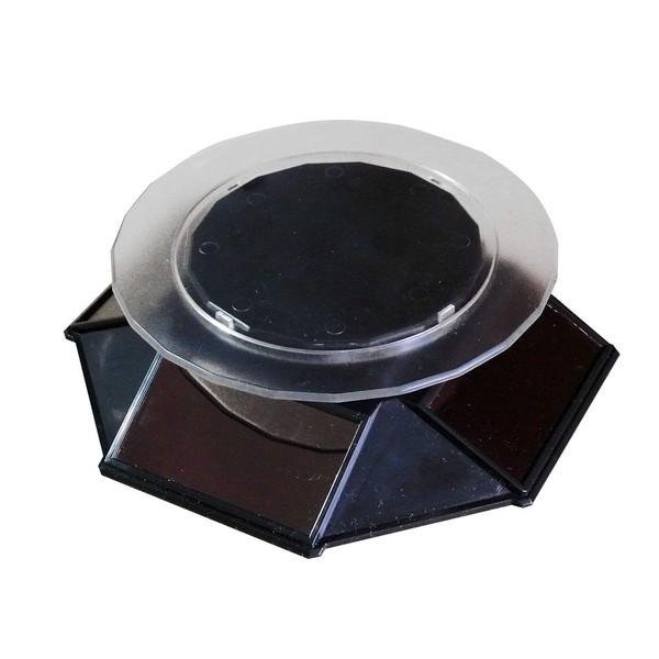 PLATZ Solar Turntable 120, Black, W 5.7 x D 6.2 x H 1.5 inches (145 x 157 x 37 mm), Rotary Base Diameter 3.1 inches (80 mm), Weight Capacity: Less than 7.1 oz (200 g), PMM-12bk Display Accessories