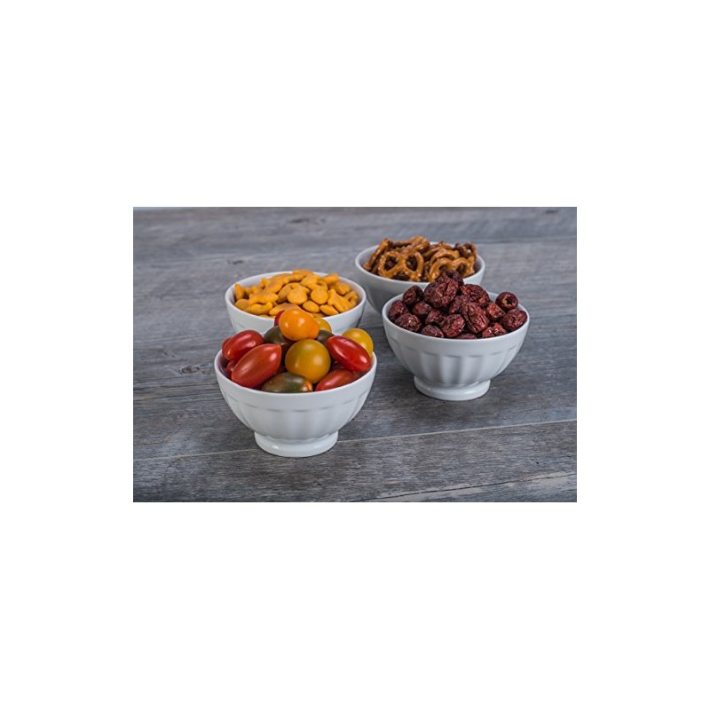 BIA Cordon Bleu 8-Ounce Fluted Bowl, Set of 4, White