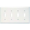 Legrand Pass & Seymour SP4WU Plastic Wall Plate, 4 Gang,