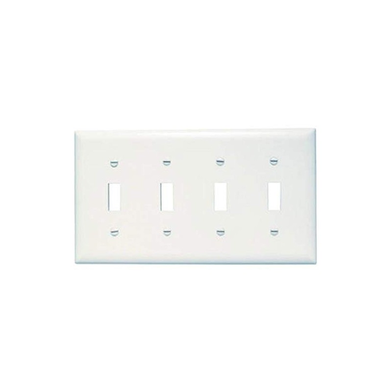 Legrand Pass & Seymour SP4WU Plastic Wall Plate, 4 Gang,