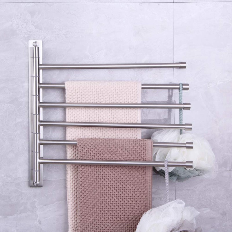 kimzcn Towel Holder Swing Out Towel Bar Stainless Steel Bathroom