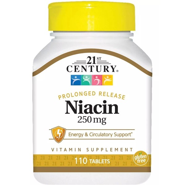 21st Century Niacina Vitamina B3 Premium 250 Mg 110 Tabletas Eg Nn9