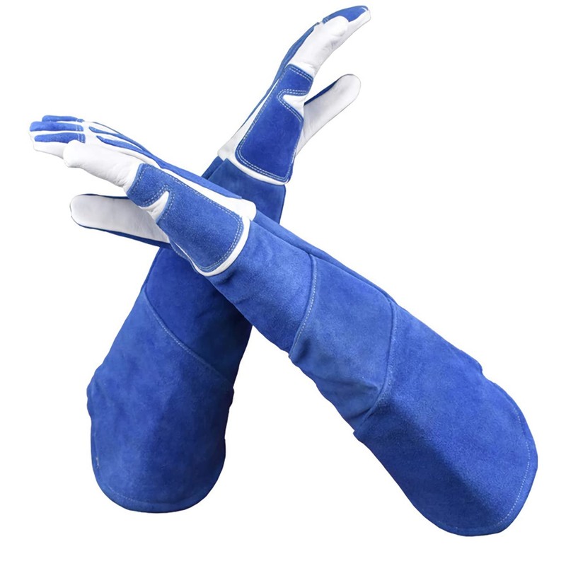 CPTDCL Anti-Bite Animal Gloves Soft Leather Thick Scratch-Resistant Gloves Bite