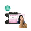 Customcard ltd® Set of Black Neck Strap Lanyard with Plastic