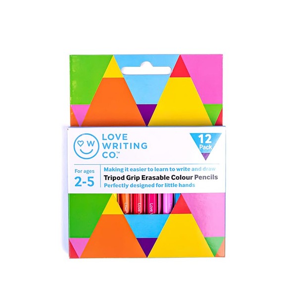 Love Writing Co. Erasable Colouring Pencils for Children | Ages