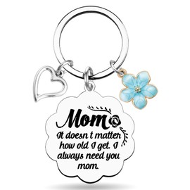 ICHRATI Valentines Day Gifts for Mom Best Moms ever Birthday Gifts Ideas Thanksgiving Christmas Valentine‘s Day Thank You Mother Mama Mommy Wavy Keychain Appreciation Presents from Daughter Son