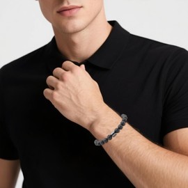 Anti Alcohol Bracelets for Women Men Quit Smoking Drinking Bracelets Hematite Beads Bracelet Relieve Anxiety and Stress Health Jewelry Gifts (Black)