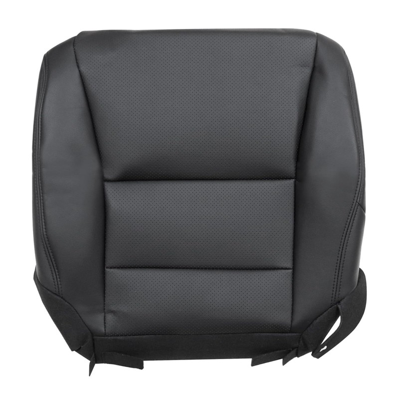 Priprilod Black Leather Front Driver Side Bottom Replacement Seat Cover