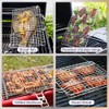 Grill Basket - Stainless Steel BBQ Portable Foldable Cooking Grate