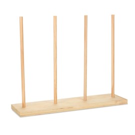 Ribbon Storage Rack, Wooden Ribbon Organizer Spool Holders, Wooden Thread Spool Organizer, Washi Tape Organizer, Wire Spool Stand Holder Bow Maker for Sewing Craft, Wreath, Mesh, Thread, Tape, Roll