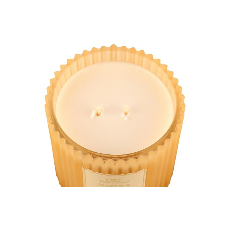 Darsee & David's, Maple & Cream Latte Ribbed Candle, 10