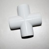12Pack 1Inch PVC Fittings, 4-Way Cross Elbow Fitting for Building