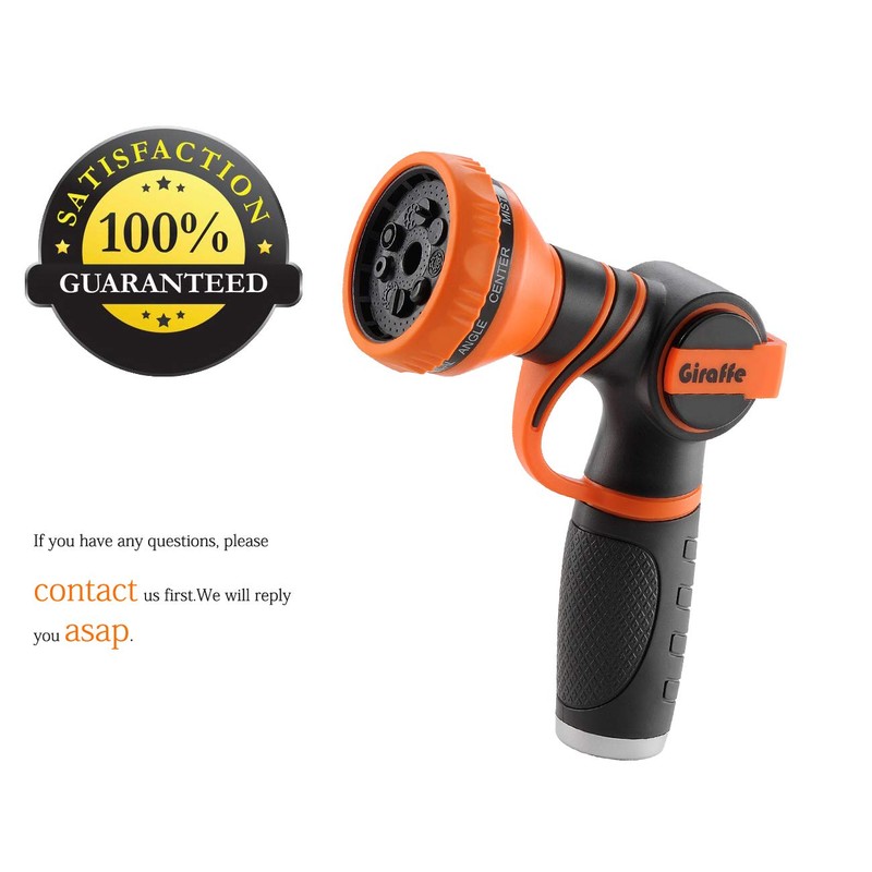 Giraffe Tools Garden Hose Nozzle 9 Adjustable Spray Modes Water