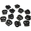 Plastic Cord Locks Double Hole Spring Stopper,Suit for Drawstrings,Bags,Shoelaces,Clothing (10)
