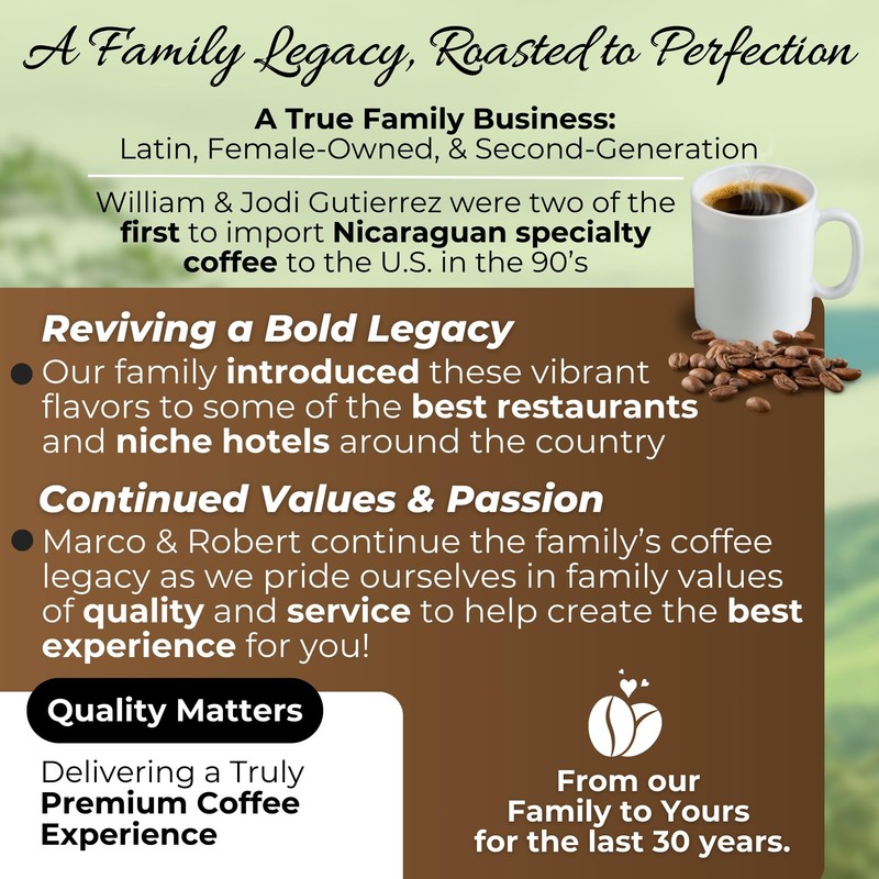 Specialty Volcanic Nicaraguan - 2014 Bold Dark Roast Coffee, Rich