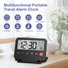 OQIMAX Digital Travel Alarm Clock, Battery Powered LCD Alarm Clock