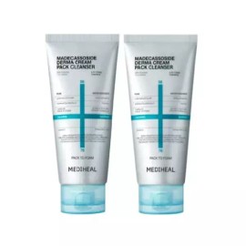 Mediheal 메디힐 더마 크림 팩 클렌저 마데카소사이드 피부진정 120ml 2개 Mediheal Derma Cream Pack Cleanser Madecassoside Skin Soothing 120ml 2ea