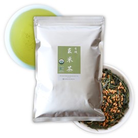 Organic Genmaicha, Green Tea with Roasted Brown Rice, Loose Leaf from Uji Kyoto - USDA & JAS Certified, Radiation Free, Made in Japan by Kawashimaya 12.7oz (360g)