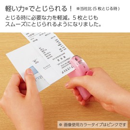 Kokuyo SLN-MSH305VP Stapler Stapler Harinax Compact Alpha Salmon Pink