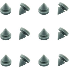 HJTOOK 12pcs Hinge Outlet Door Silencer, Heavy Duty Rubber 1/2 Inch Diameter, for Metal and Wood Doors