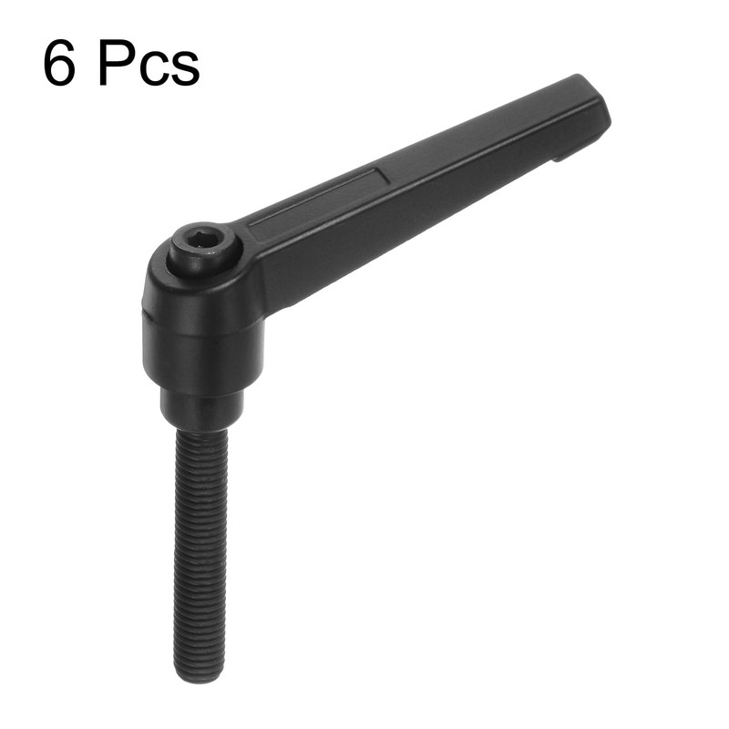sourcing map 6pcs Adjustable Clamping Lever Handles M8 x 50mm