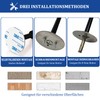 Misuyue Stainless Steel Wall Door Stop, 9.5 cm, Heavy Duty
