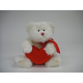 Unipak Smitten Teddy Bear Plush Valentine's Day with Red Heart (1317b-1, Red Heart)