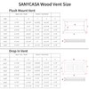 Oak Floor Register for 4x14 Inch Duct Holes - Flush
