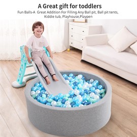 Soft Plastic Ball Pit Balls, 500pcs Plastic Toy Balls for Kids, Gift for Baby Toddler Birthday Christmas, Bounce House, Play Tent, Baby Kiddie Pool Water Toys, Party Decoration