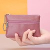 Small Coin Purse,Women's Leather Change Wallet,Mini Zipper Pouch,Lightweight Wallet with